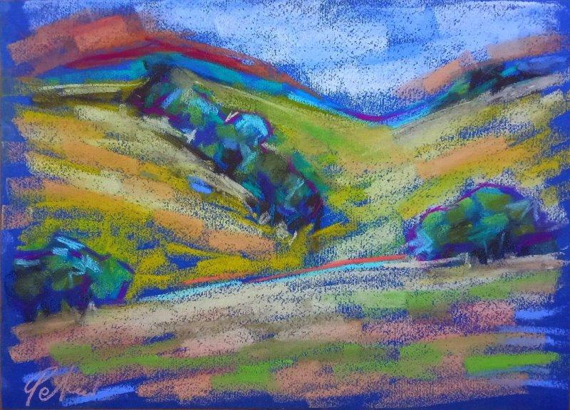 Mountain slope, Painting Petrić Gordan