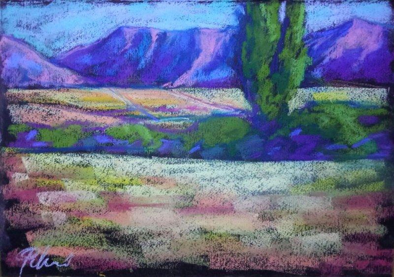 View of the mountain area, Painting Petrić Gordan