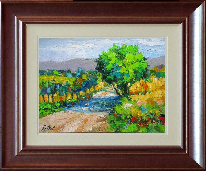 Vineyard by the road, Painting Petrić Gordan
