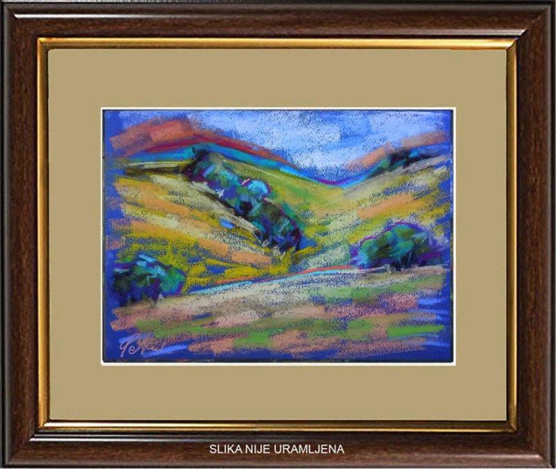 Mountain slope, Painting Petrić Gordan