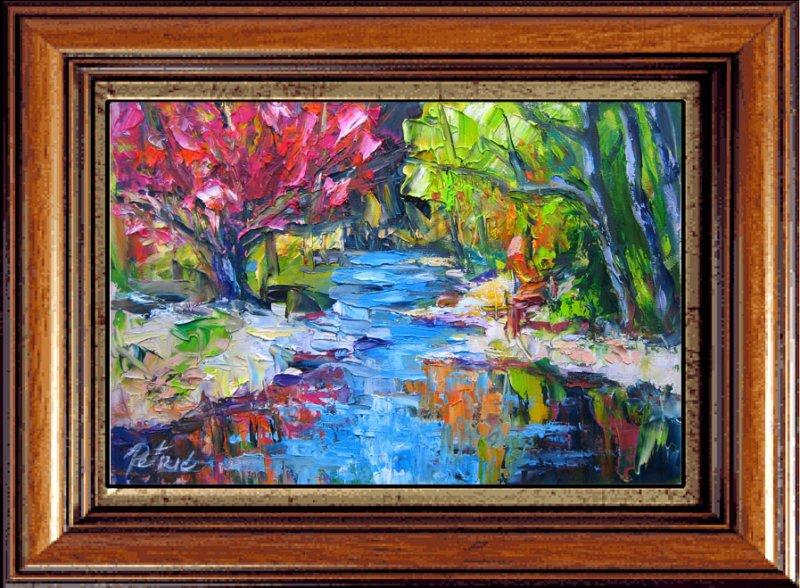 Forest river, Painting Petrić Gordan