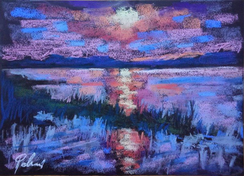 The glare of the setting sun, Painting Petrić Gordan