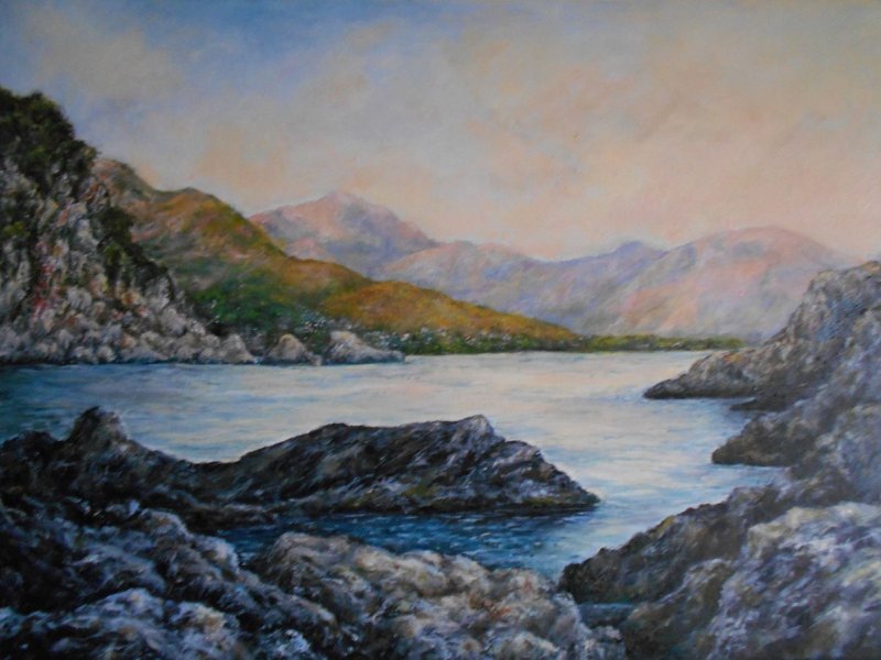 Wood of olive, Painting Andjelkovic Mirjana