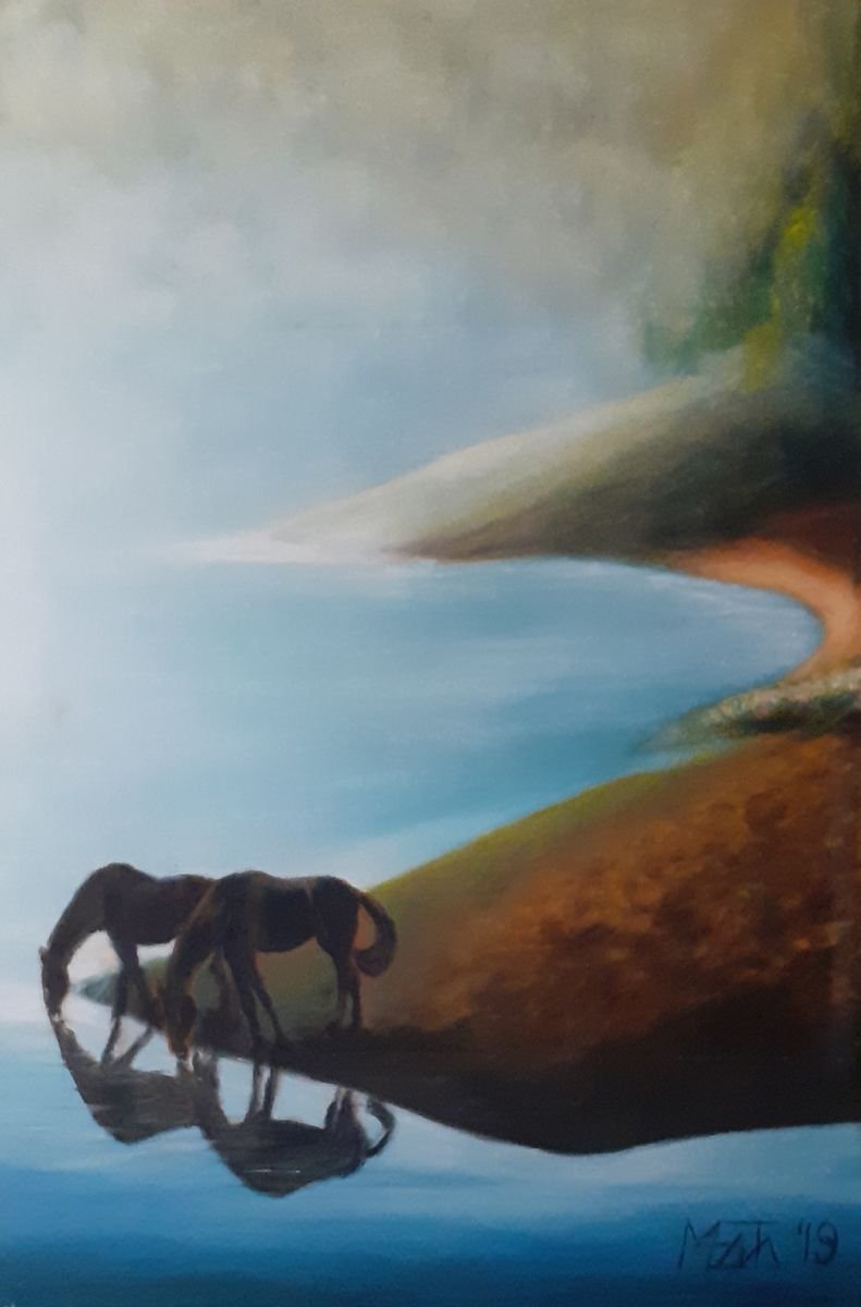 River morning, Painting Medić Zoran