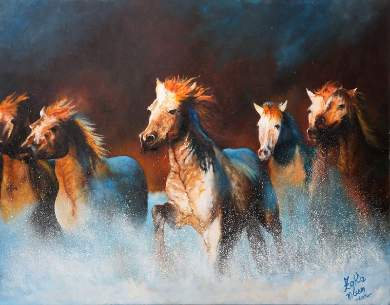 Konji u trku, Painting Kamber Zora