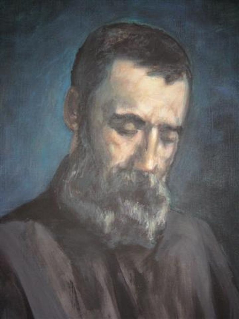 Portrait of Papadiamantis, Painting PORTRETI CVELE