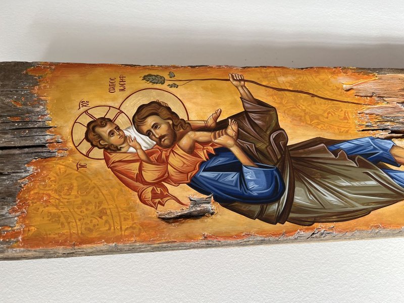 icon Saint Joseph with Christ, Painting Stanković Sandra