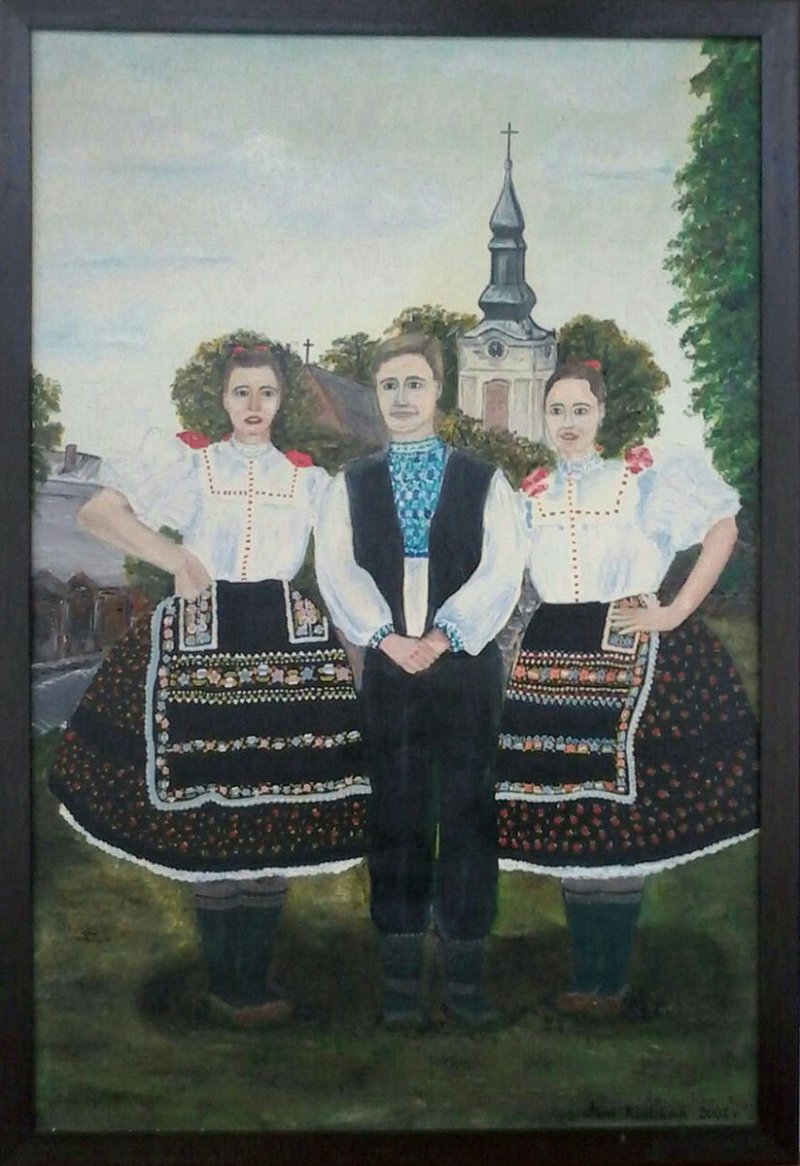 In front of the Churc, Painting Klaćik Mira