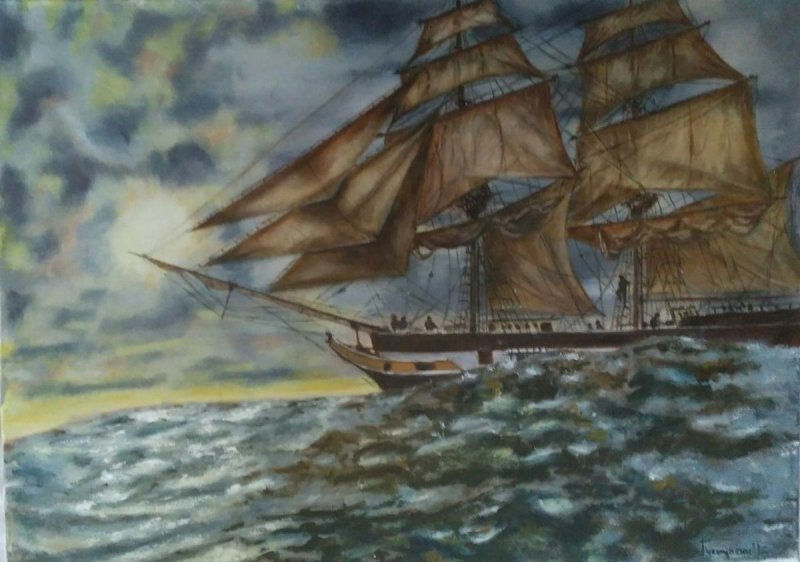 sail, Painting Gulicoski Dejan