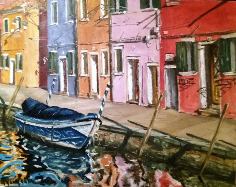 Burano,Venice, Painting Gulicoski Dejan