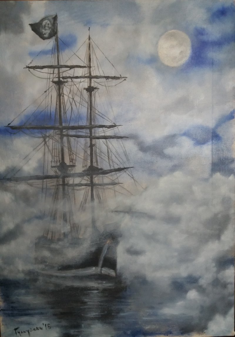 moon, Painting Gulicoski Dejan