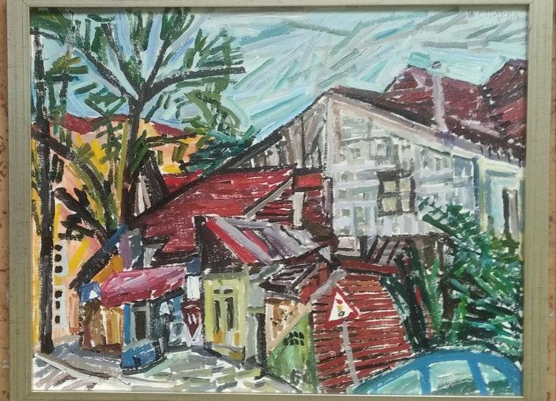 red roofs, Painting Spiric Vlastimir