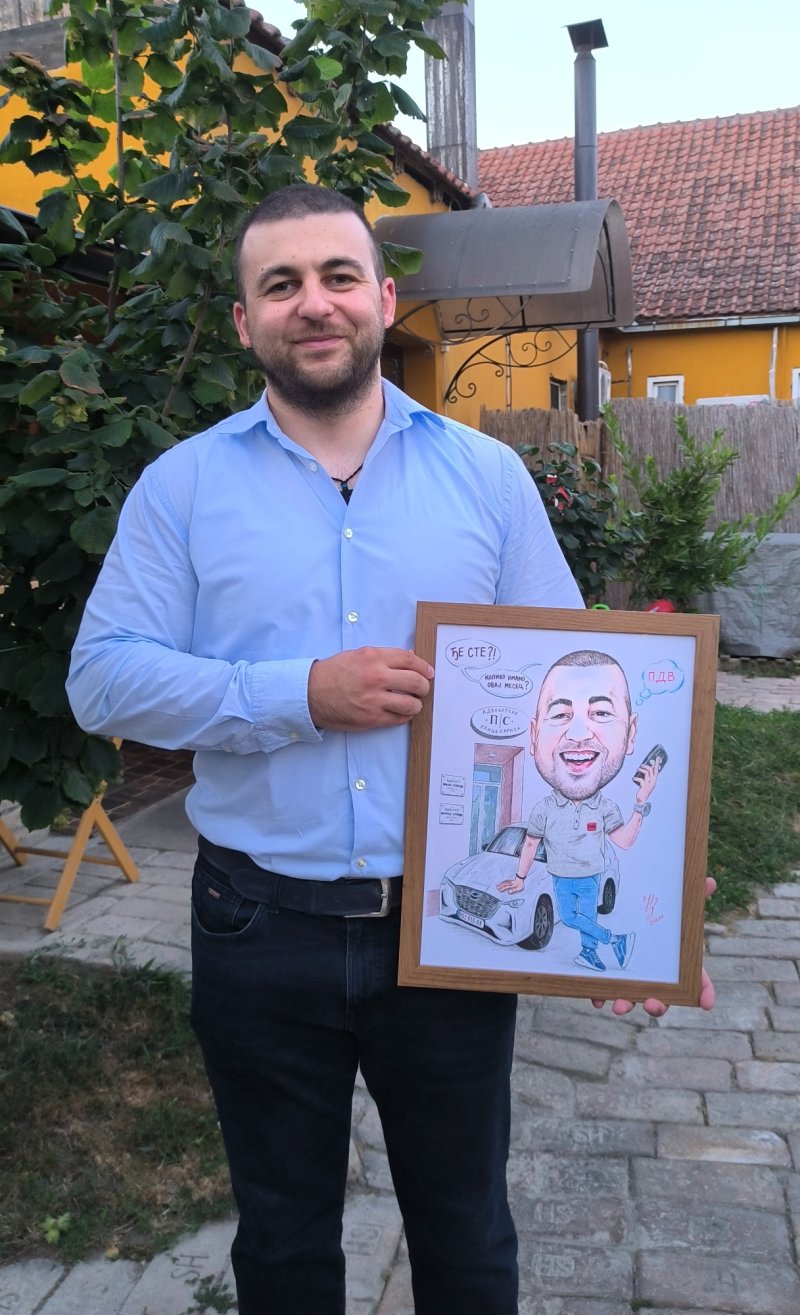 ADVOKAT MILAN - PORTRET KARIKATURA, Slika ĐUKAN ~ KARIKATURE