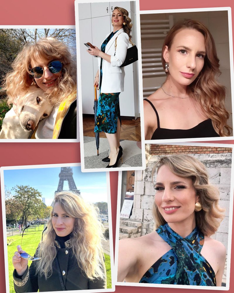 `Hristina in Paris` - portrait caricature, Digital Art DJUKAN ~ CARICATURES