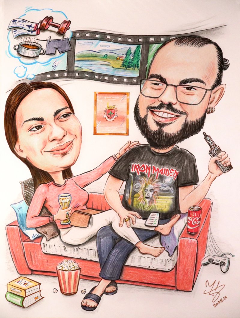 CHILL TIME - PORTRAIT CARICATURE