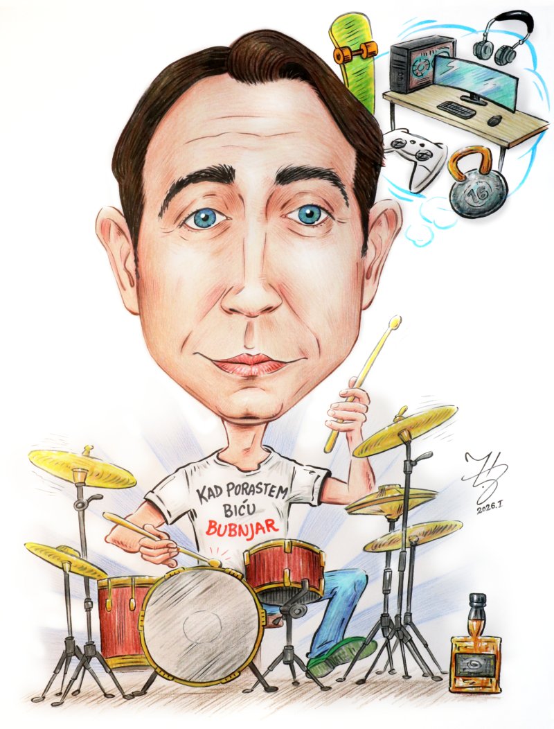 DRUMMER - PORTRAIT CARICATURE