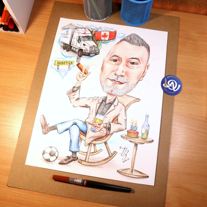 KAMIONDZIJA - PORTRET KARIKATURA, Slika ĐUKAN ~ KARIKATURE