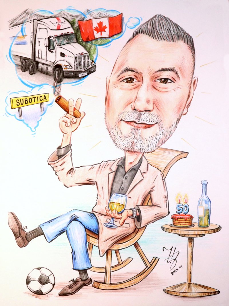 KAMIONDZIJA - PORTRET KARIKATURA, Slika ĐUKAN ~ KARIKATURE