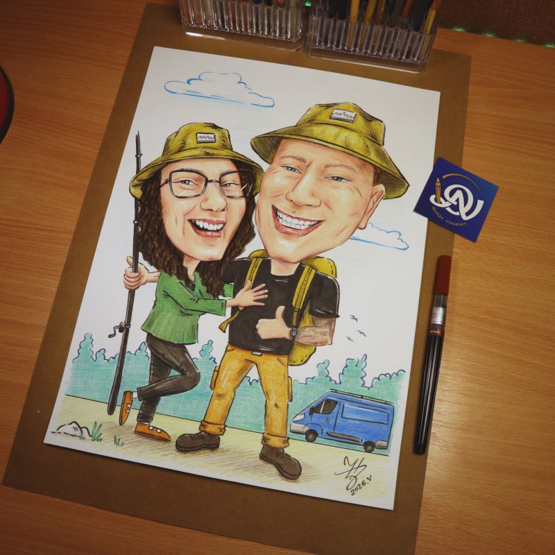 CAMPERS - PORTRAIT CARICATURE, Painting DJUKAN ~ CARICATURES