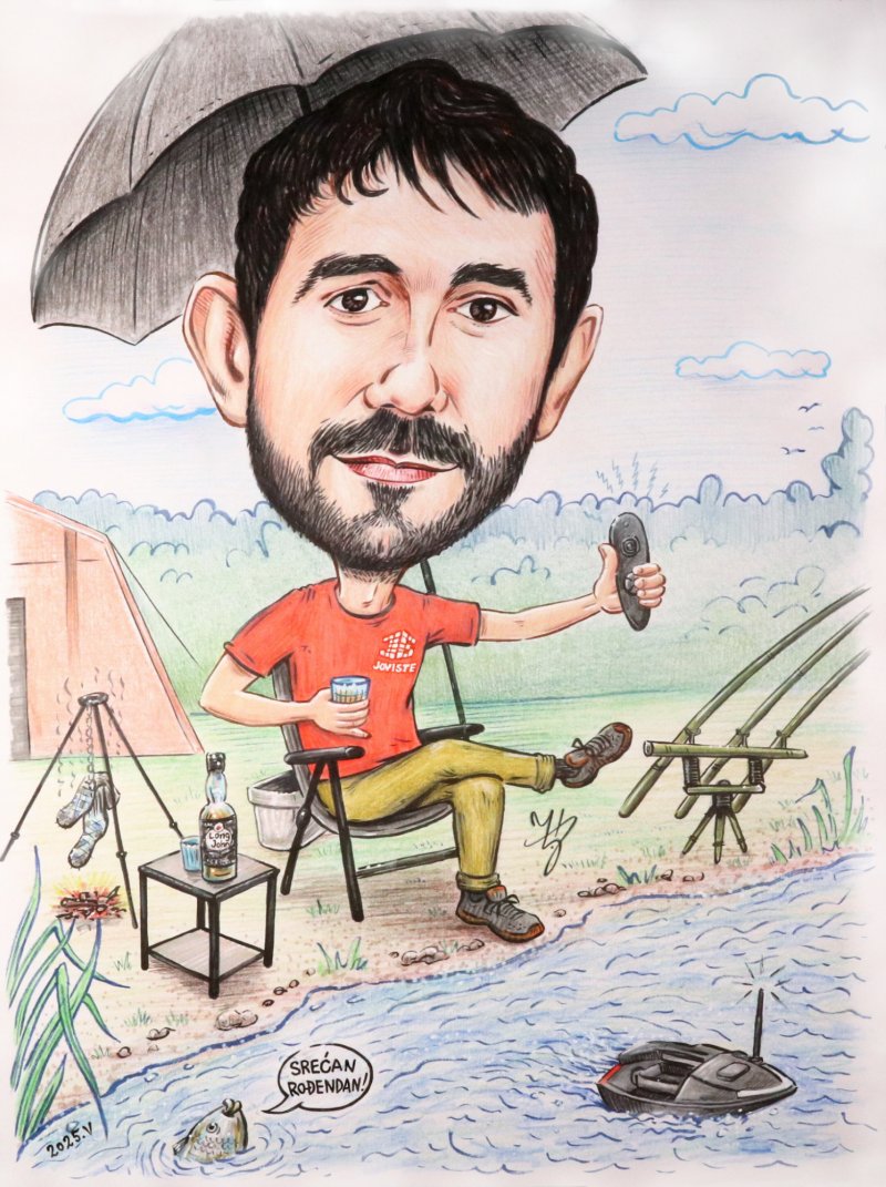 FISHERMAN - PORTRAIT CARICATURE, Painting DJUKAN ~ CARICATURES