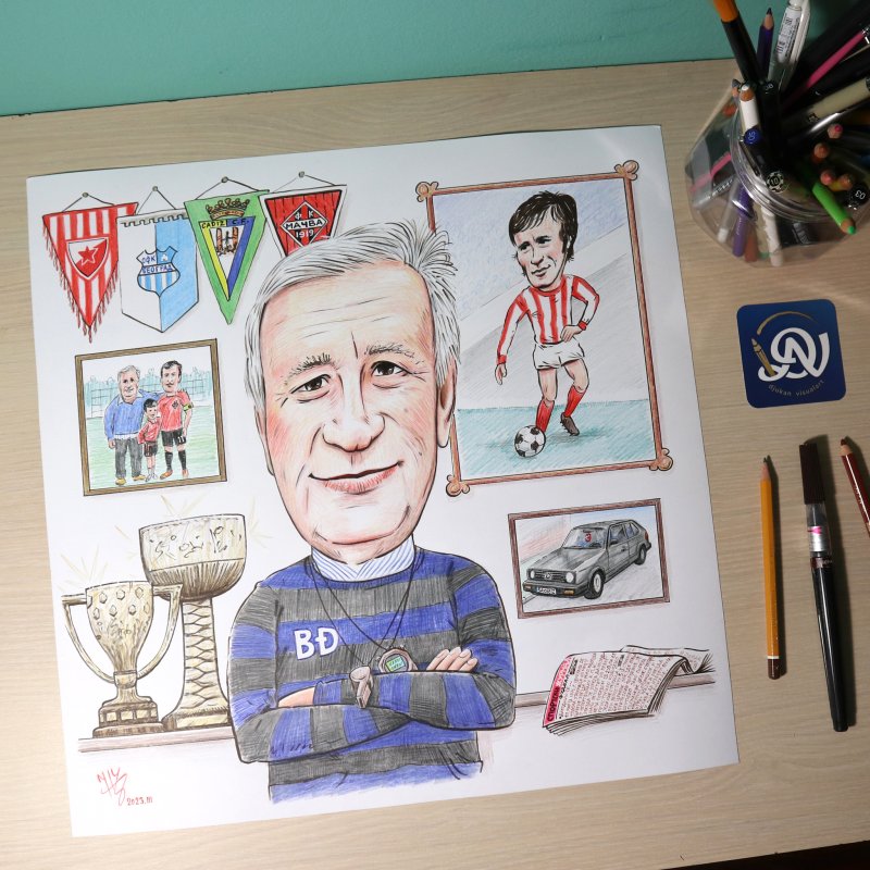 g. Braca Đorđević - portret karikatura, Slika ĐUKAN ~ KARIKATURE