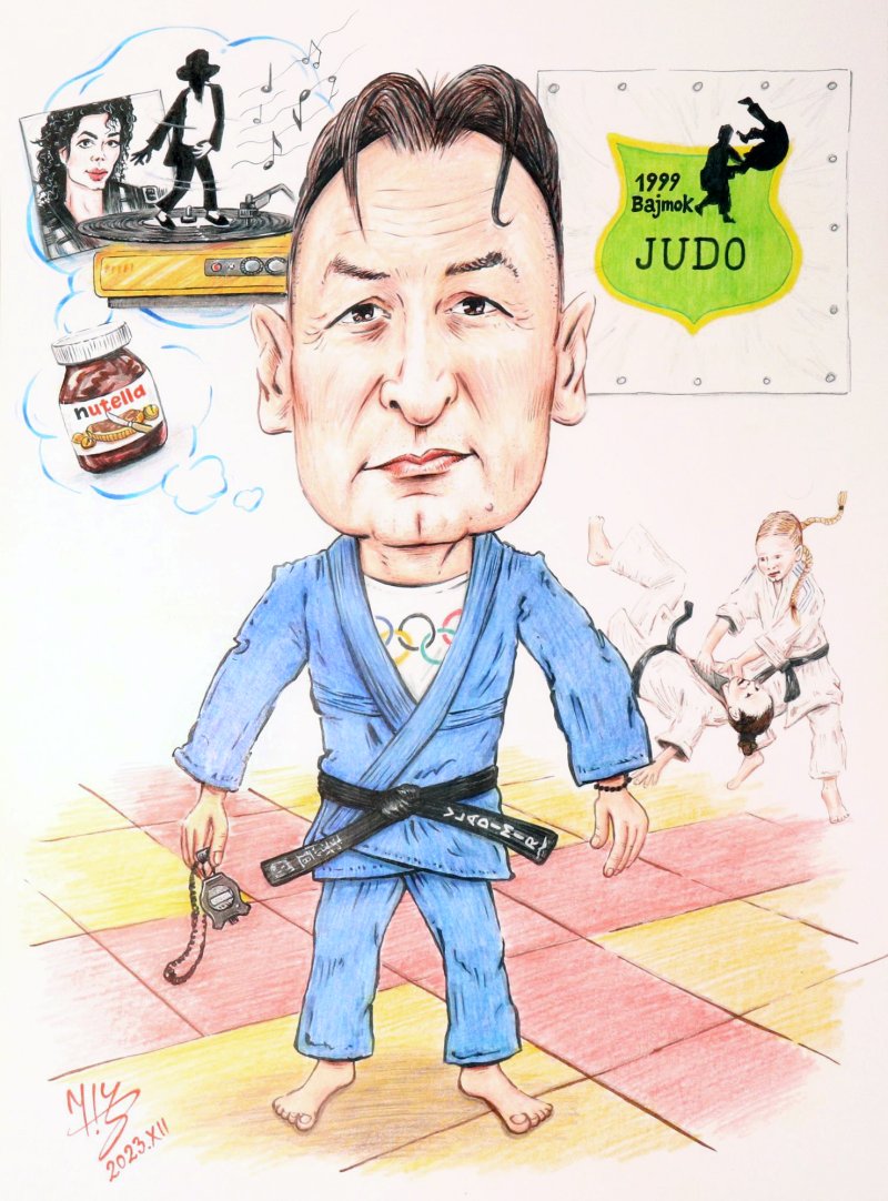 DZUDO TRENER - PORTRET KARIKATURA, Slika ĐUKAN ~ KARIKATURE