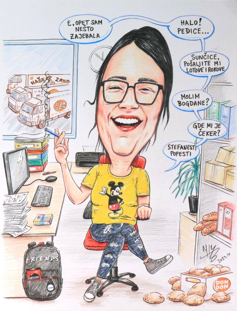 AT WORK - PORTRAIT CARICATURE, Painting DJUKAN ~ CARICATURES