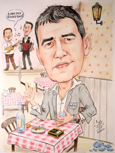 BOSKE U KAFANI - PORTRET KARIKATURA
