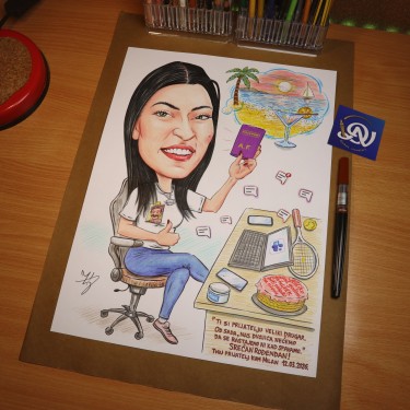 BEST FRIEND - CARICATURE PORTRAIT, Painting DJUKAN ~ CARICATURES