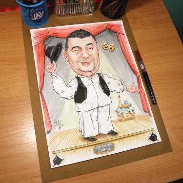 GLUMAC - PORTRET KARIKATURA, Slika ĐUKAN ~ KARIKATURE