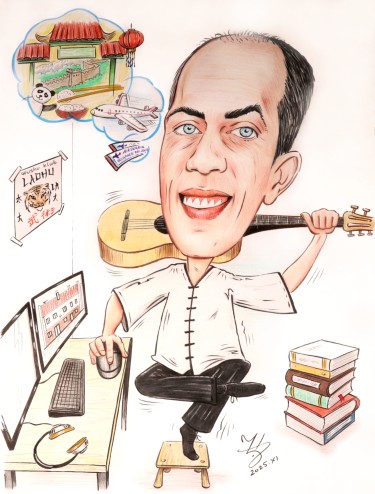 KUNG FU TRENER - PORTRET KARIKATURA