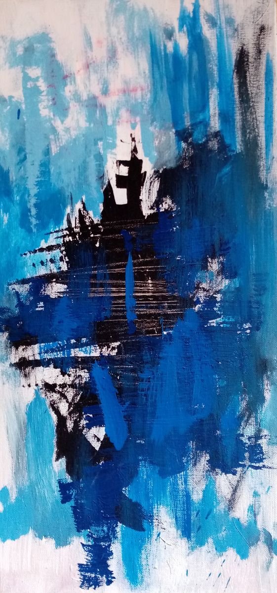 `Church at night`, Painting Krstić Jelena
