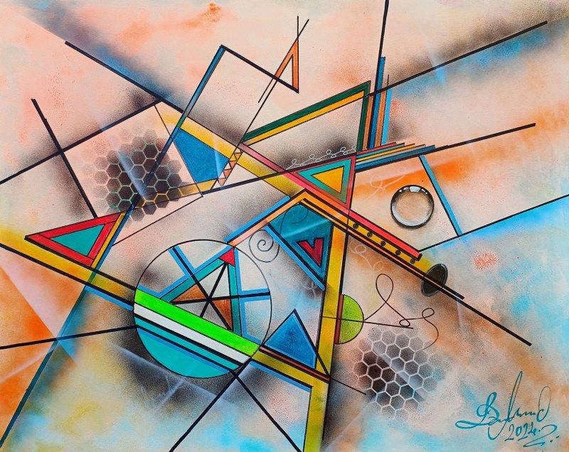Geometriska harmonija, Painting Mikovic Damir Art