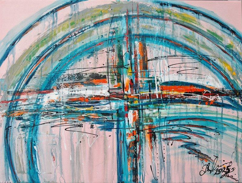 Apstrakcija 01-25, Painting Mikovic Damir Art