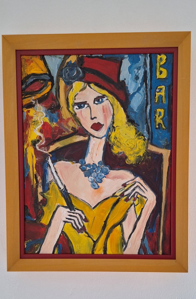 Lady with cigarette, Painting ZazaRa