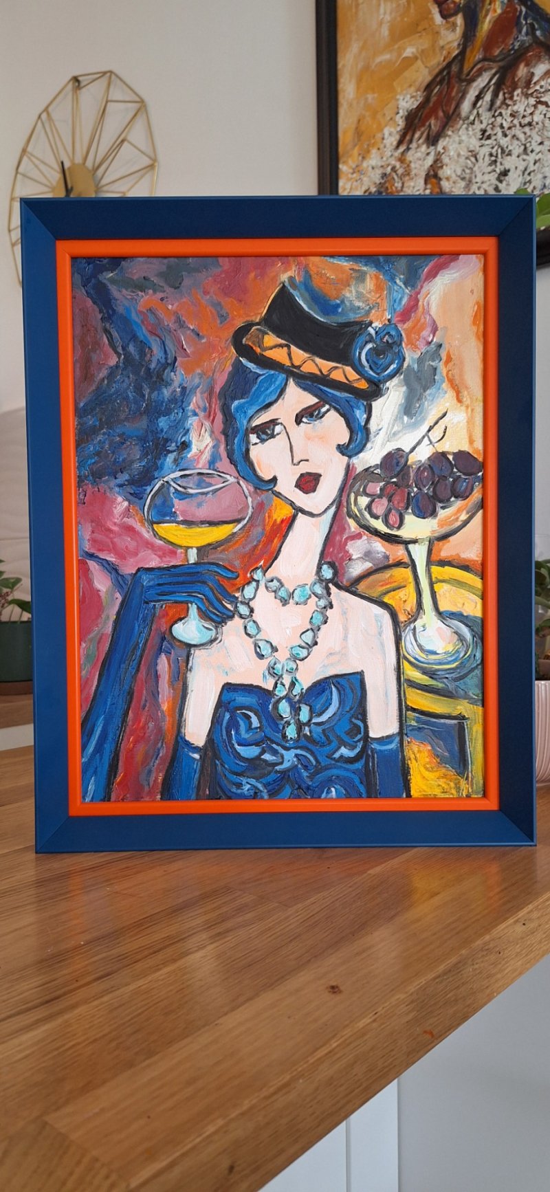 Lady with the blue glove, Painting ZazaRa