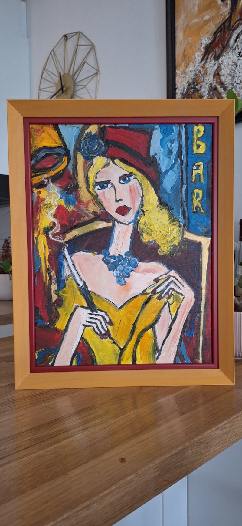 Lady with cigarette, Painting ZazaRa