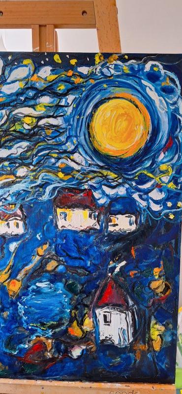 "Moonlighte over Bosnia ", Painting ZazaRa