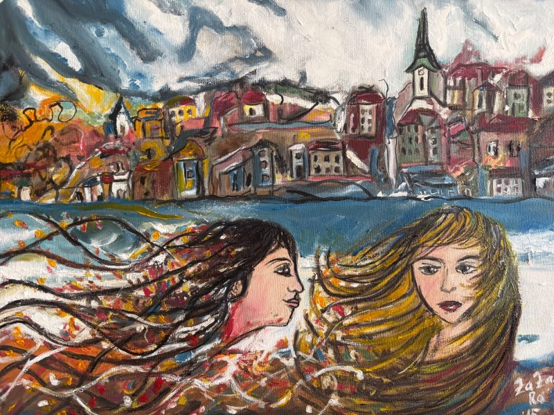 Mermaids on the river, Painting ZazaRa