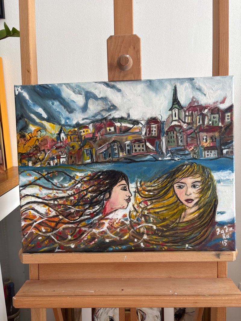 Mermaids on the river, Painting ZazaRa