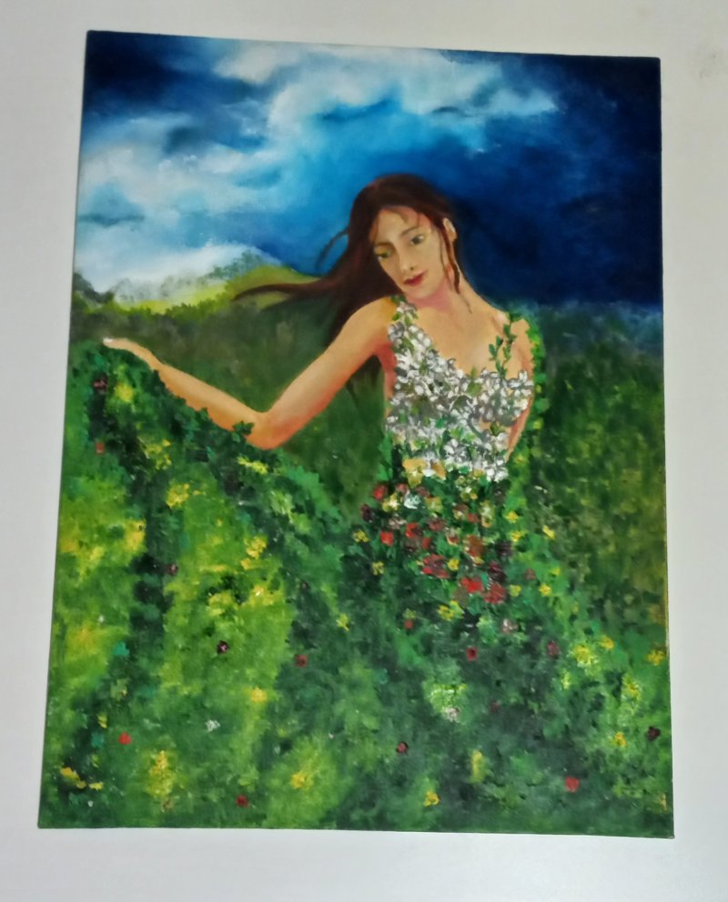 The spring fairy, Painting Đujić Gordana
