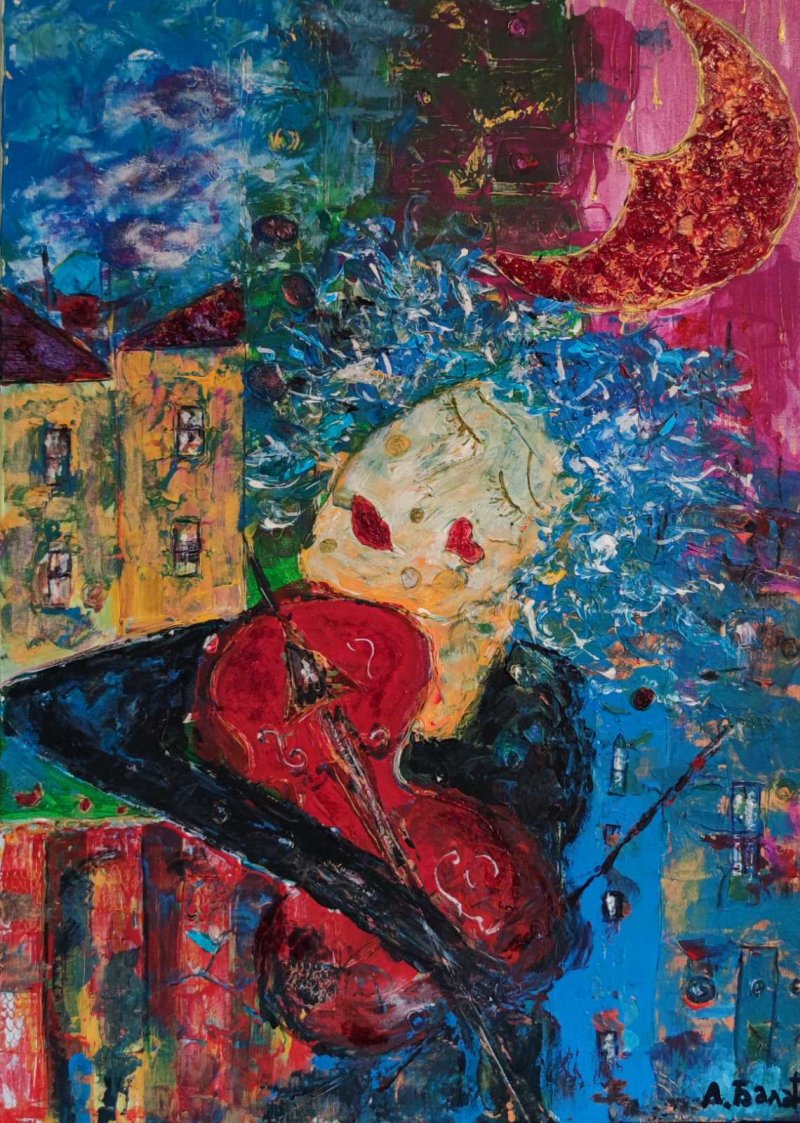 Violinist, Painting Arielart