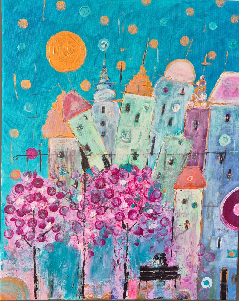 Sunny day, Painting Arielart