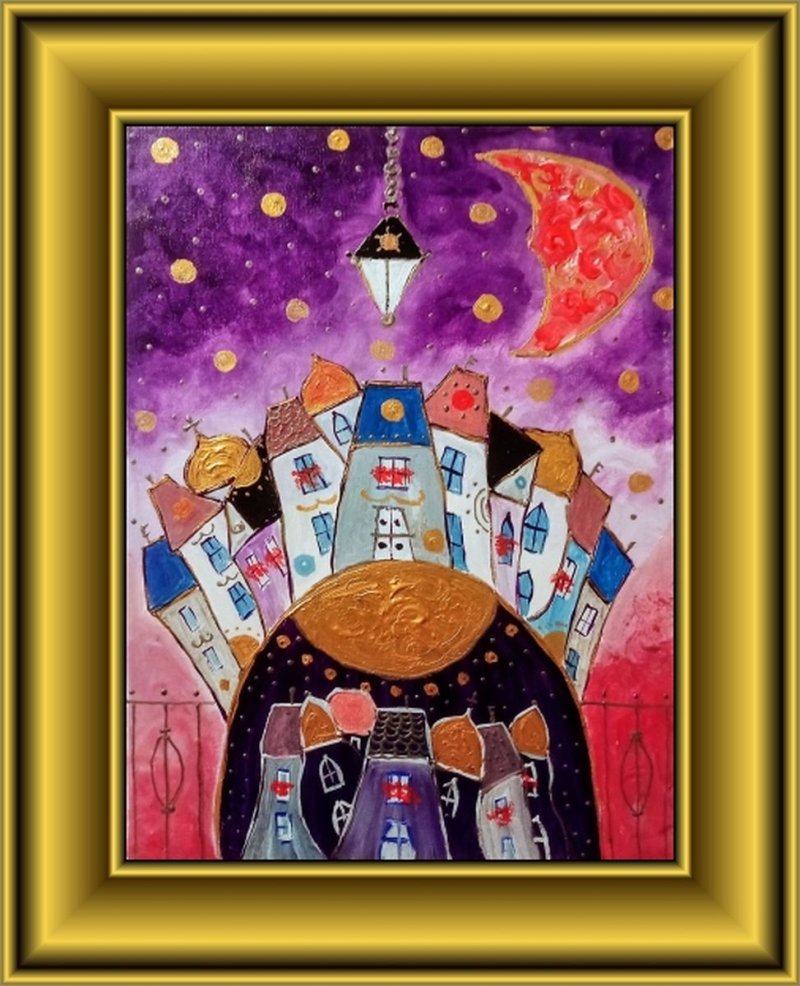 The night, Painting Arielart