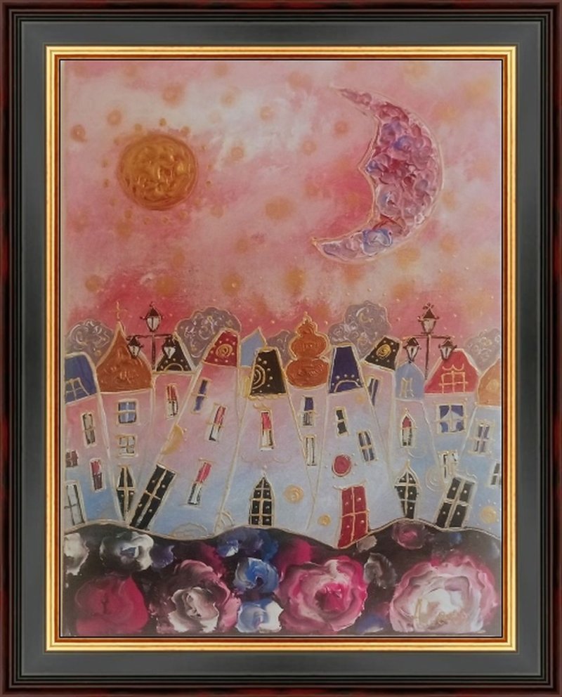 The Sun speaks to the Moon, Painting Arielart
