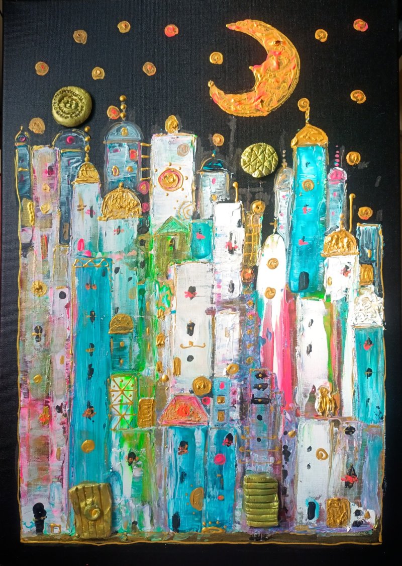 Night, Painting Arielart