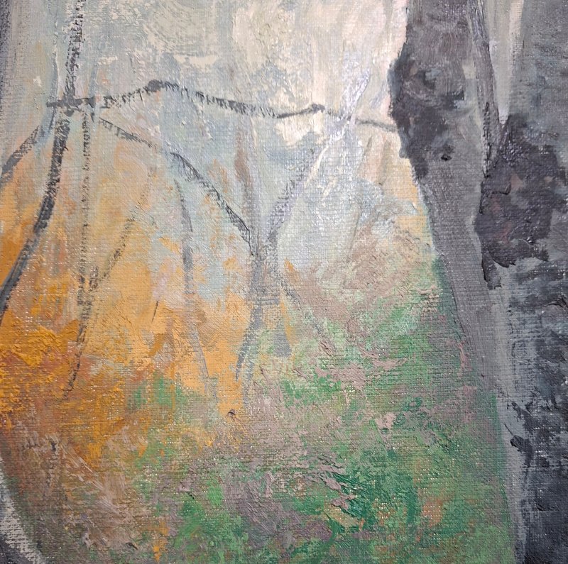 Birches, Painting Zeljko Ivanovic