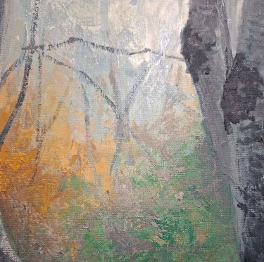 Birches, Painting Zeljko Ivanovic
