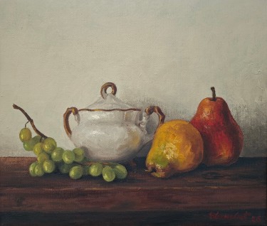 Still life with pears