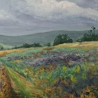 Lavender field, Painting Zeljko Ivanovic